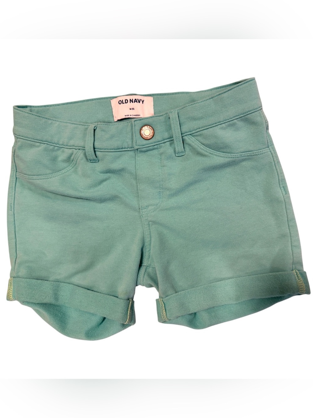 Old Navy Girls' Turquoise Rolled Hem Shorts